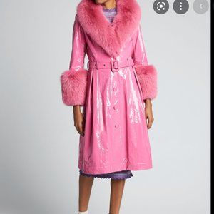 RARE Foxy Gloss Coat In Neon Pink (fuchsia) Size 2